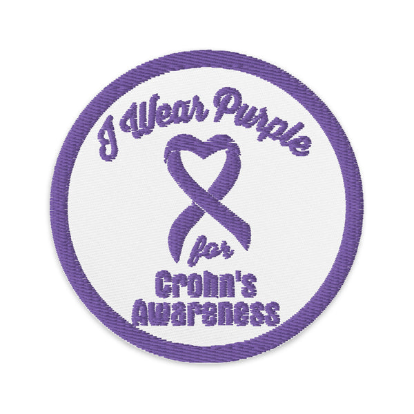 I wear Purple for Crohn’s Awareness Embroidered Patch - The Awareness Store