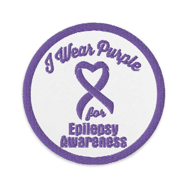 I wear Purple for Epilepsy Awareness Embroidered Patch