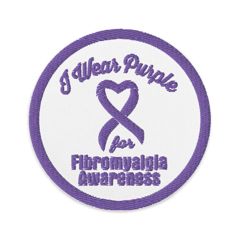 I wear Purple for Fibromyalgia Awareness Embroidered Patch - The Awareness Store