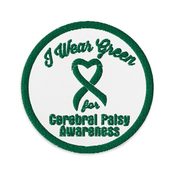 I wear Green for Cerebral Palsy Awareness Embroidered Patch