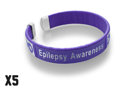5 Pack Epilepsy Awareness Bangle