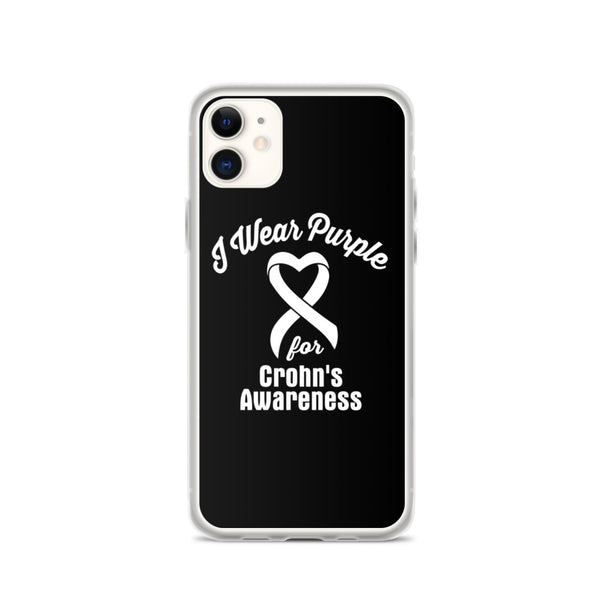 Crohn's Awareness I Wear Purple iPhone Case - The Awareness Store