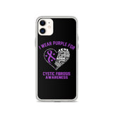 Cystic Fibrosis Awareness I Wear Purple iPhone Case - The Awareness Store