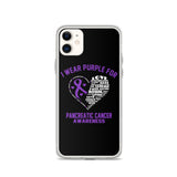 Pancreatic Cancer Awareness I Wear Purple iPhone Case
