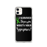 Depression Awareness I Survived, What's Your Superpower? iPhone Case - The Awareness Store
