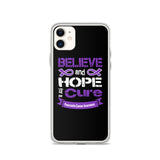 Pancreatic Cancer Awareness Believe & Hope for a Cure iPhone Case