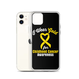 Childhood Cancer Awareness I Wear Gold iPhone Case