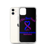 Rheumatoid Arthritis Awareness I Wear Blue & Purple iPhone Case