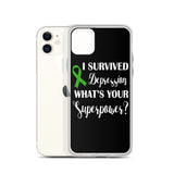 Depression Awareness I Survived, What's Your Superpower? iPhone Case - The Awareness Store