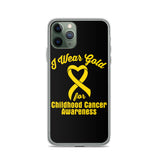 Childhood Cancer Awareness I Wear Gold iPhone Case