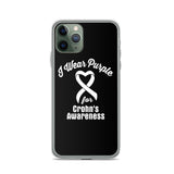 Crohn's Awareness I Wear Purple iPhone Case - The Awareness Store