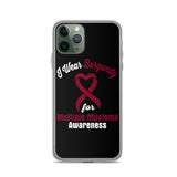 Multiple Myeloma Awareness I Wear Burgundy iPhone Case