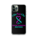 Suicide Awareness I Wear Purple & Teal iPhone Case