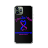 Rheumatoid Arthritis Awareness I Wear Blue & Purple iPhone Case