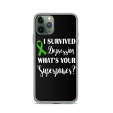 Depression Awareness I Survived, What's Your Superpower? iPhone Case - The Awareness Store