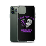 Alzheimer's Awareness I Wear Purple iPhone Case