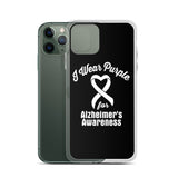 Alzheimer's Awareness I Wear Purple iPhone Case - The Awareness Store