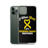 Childhood Cancer Awareness I Wear Gold iPhone Case