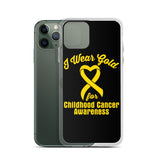 Childhood Cancer Awareness I Wear Gold iPhone Case