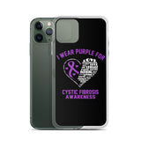 Cystic Fibrosis Awareness I Wear Purple iPhone Case - The Awareness Store