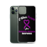 Domestic Violence Awareness I Wear Purple iPhone Case