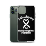 Multiple Myeloma Awareness I Wear Burgundy iPhone Case - The Awareness Store