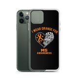Multiple Sclerosis Awareness I Wear Orange iPhone Case - The Awareness Store