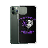 Pancreatic Cancer Awareness I Wear Purple iPhone Case
