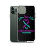 Suicide Awareness I Wear Purple & Teal iPhone Case