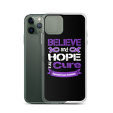 Pancreatic Cancer Awareness Believe & Hope for a Cure iPhone Case