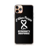 Alzheimer's Awareness I Wear Purple iPhone Case - The Awareness Store
