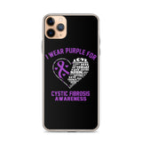 Cystic Fibrosis Awareness I Wear Purple iPhone Case - The Awareness Store