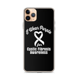 Cystic Fibrosis Awareness I Wear Purple iPhone Case - The Awareness Store