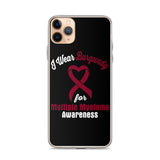 Multiple Myeloma Awareness I Wear Burgundy iPhone Case