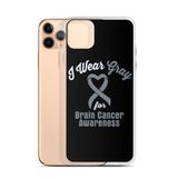 Brain Cancer Awareness I Wear Gray iPhone Case