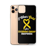 Childhood Cancer Awareness I Wear Gold iPhone Case