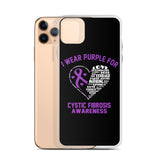 Cystic Fibrosis Awareness I Wear Purple iPhone Case - The Awareness Store
