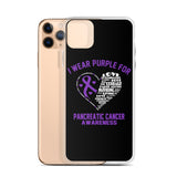 Pancreatic Cancer Awareness I Wear Purple iPhone Case