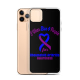 Rheumatoid Arthritis Awareness I Wear Blue & Purple iPhone Case
