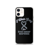 Brain Cancer Awareness I Wear Gray iPhone Case