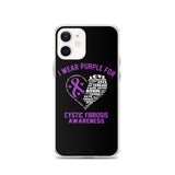Cystic Fibrosis Awareness I Wear Purple iPhone Case - The Awareness Store