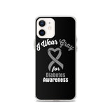 Diabetes Awareness I Wear Gray iPhone Case