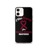 Multiple Myeloma Awareness I Wear Burgundy iPhone Case