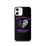 Pancreatic Cancer Awareness I Wear Purple iPhone Case