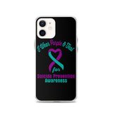 Suicide Awareness I Wear Purple & Teal iPhone Case