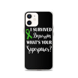Depression Awareness I Survived, What's Your Superpower? iPhone Case - The Awareness Store