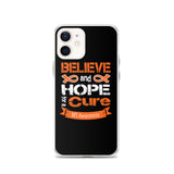 Multiple Sclerosis Awareness Believe & Hope for a Cure iPhone Case