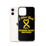 Childhood Cancer Awareness I Wear Gold iPhone Case