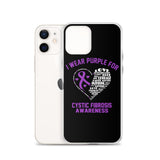 Cystic Fibrosis Awareness I Wear Purple iPhone Case - The Awareness Store