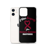 Multiple Myeloma Awareness I Wear Burgundy iPhone Case